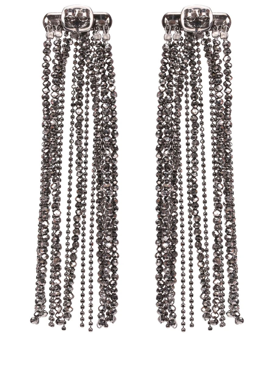 Серьги из стекла и серебра пробы 925