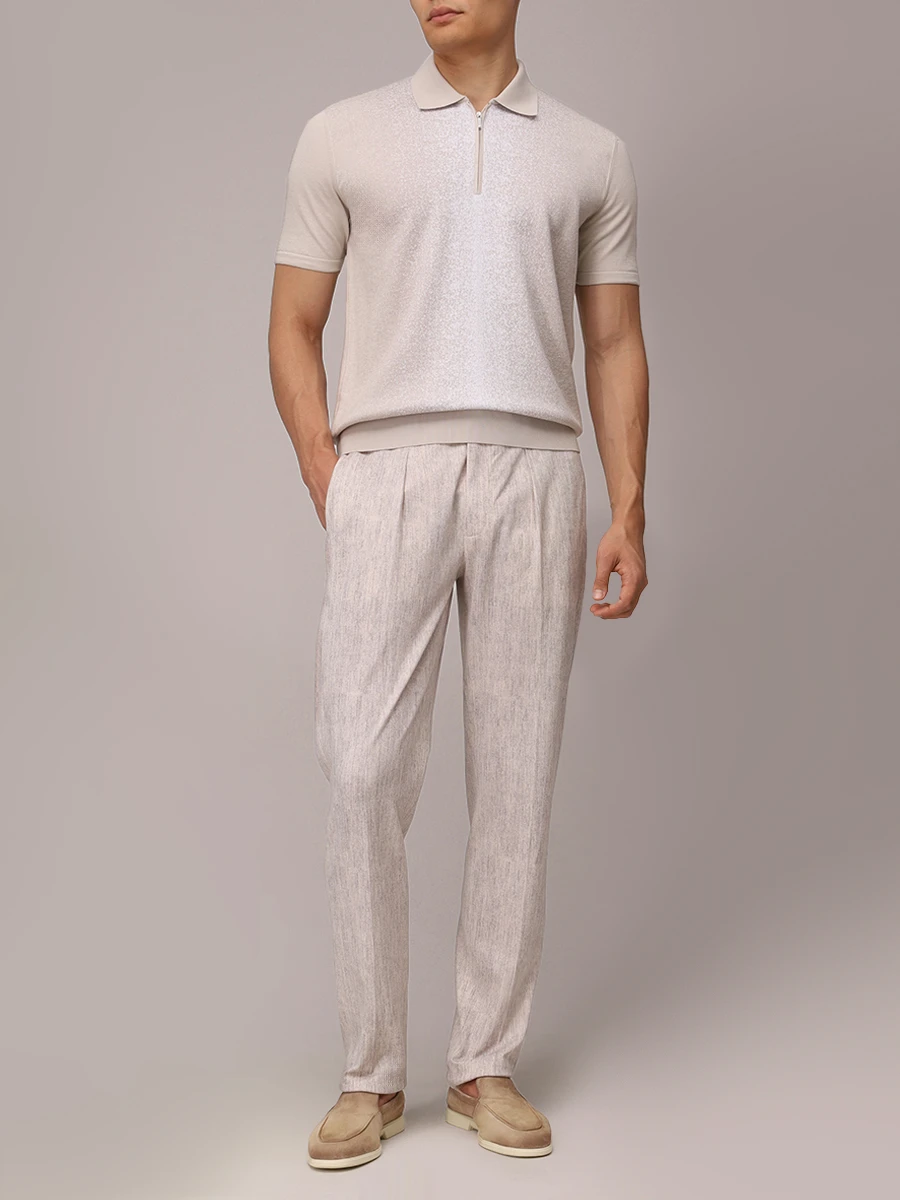 Поло из хлопка и шелка