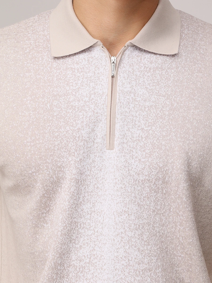 Поло из хлопка и шелка