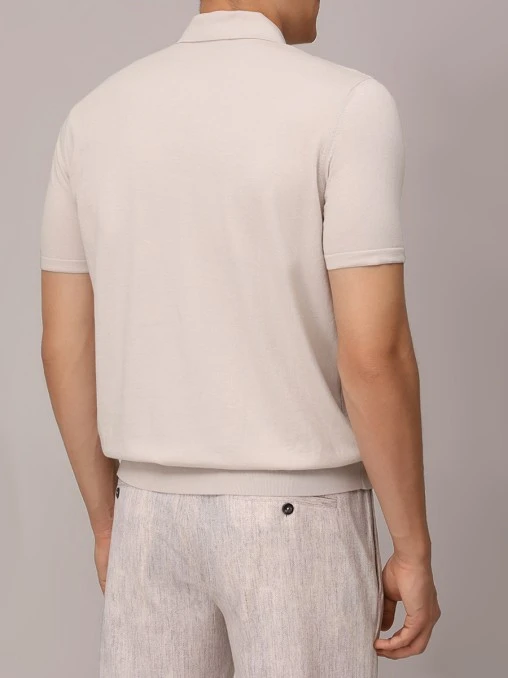 Поло из хлопка и шелка BERTOLO LUXURY MENSWEAR