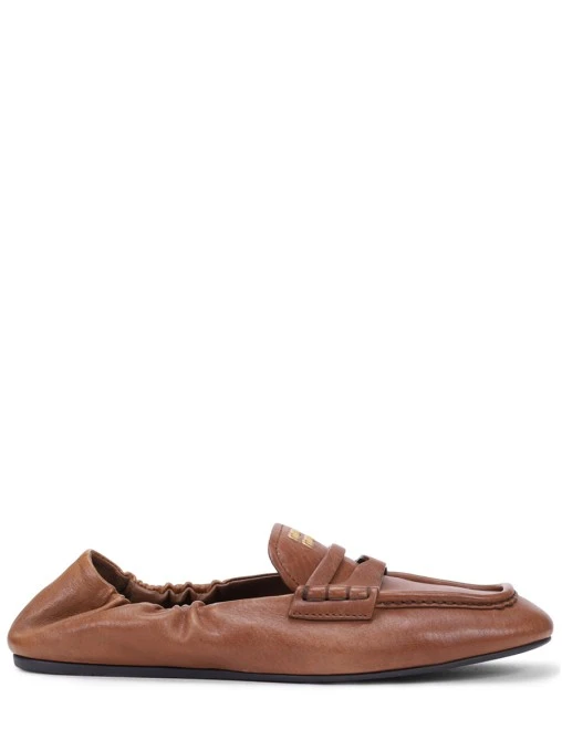 Мокасины кожаные MIU MIU