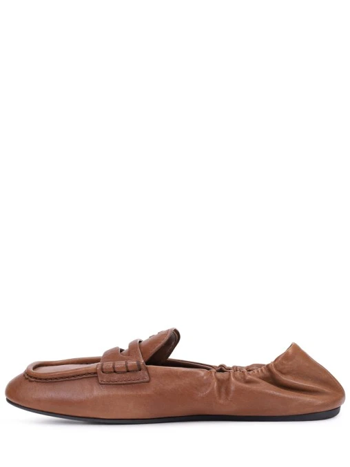 Мокасины кожаные MIU MIU