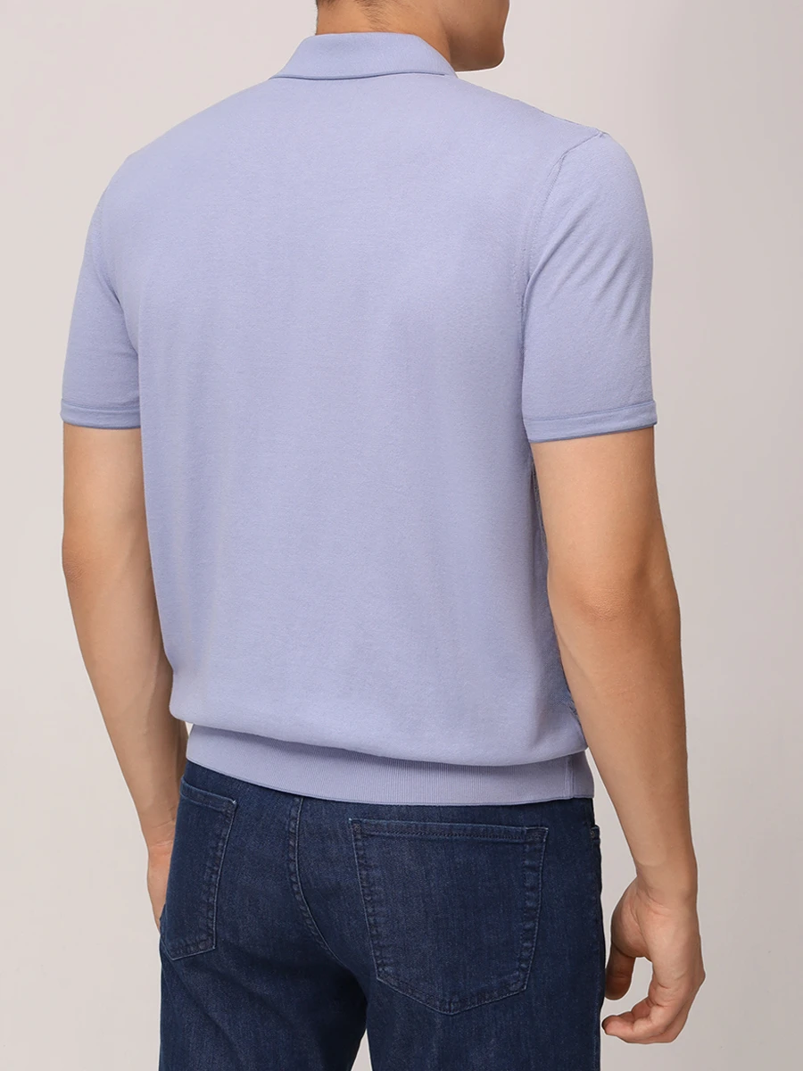 Поло из хлопка и шелка