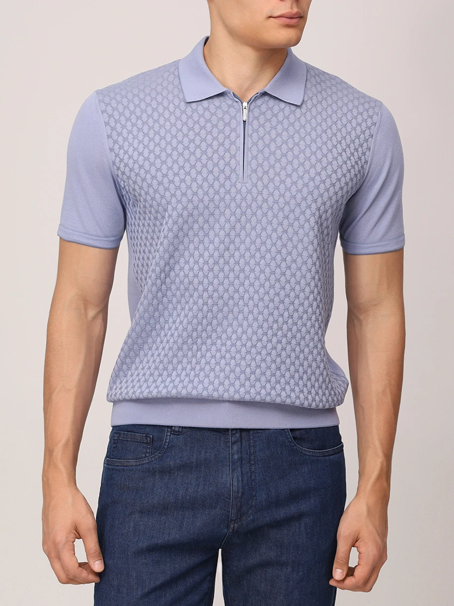 Поло из хлопка и шелка