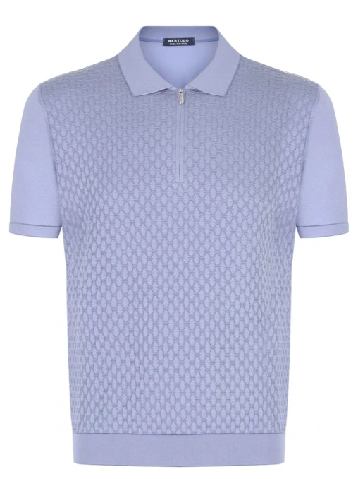 Поло из хлопка и шелка BERTOLO LUXURY MENSWEAR