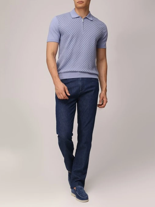 Поло из хлопка и шелка BERTOLO LUXURY MENSWEAR