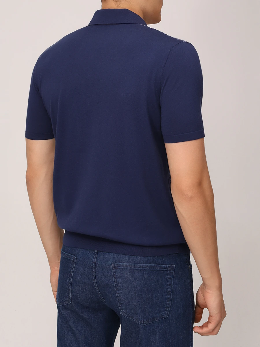 Поло из хлопка и шелка