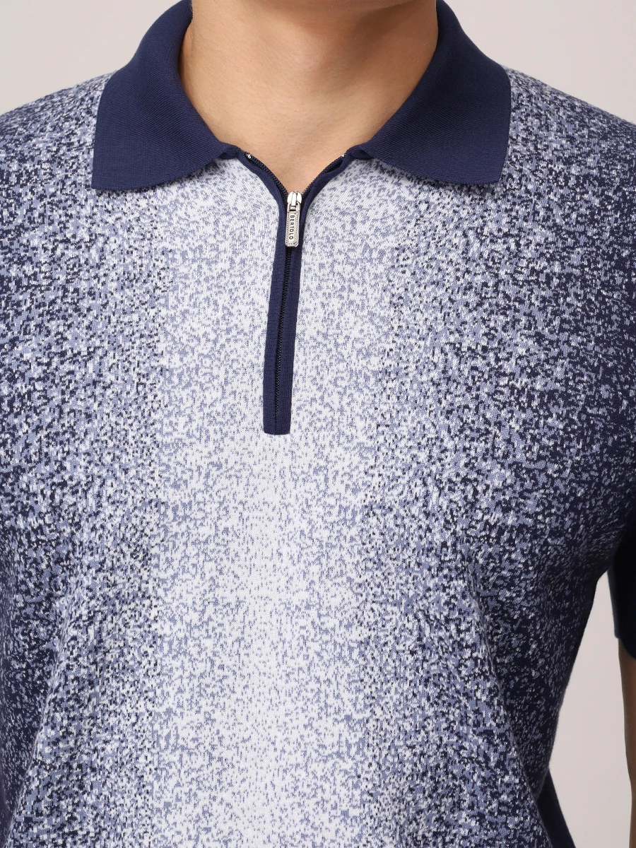 Поло из хлопка и шелка