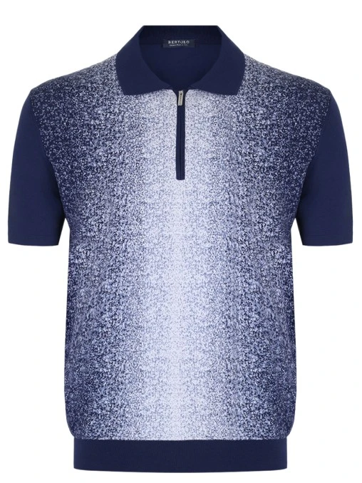 Поло из хлопка и шелка BERTOLO LUXURY MENSWEAR