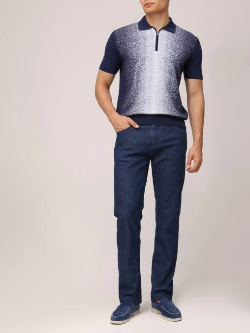 Поло из хлопка и шелка BERTOLO LUXURY MENSWEAR