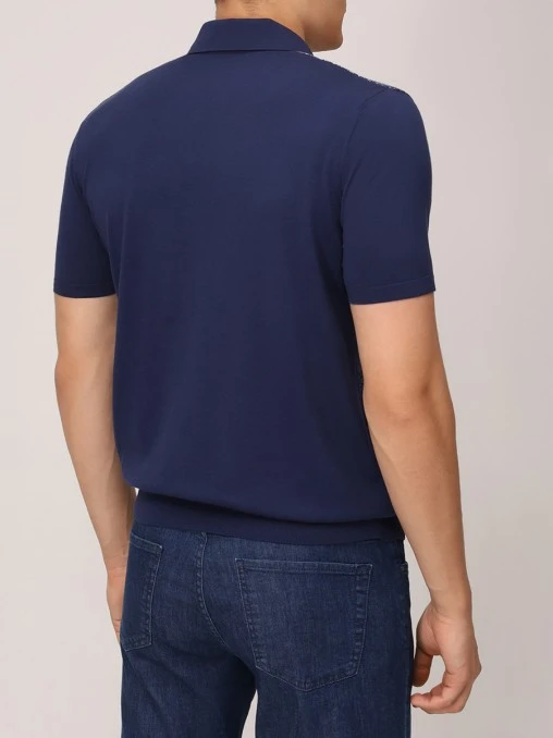 Поло из хлопка и шелка BERTOLO LUXURY MENSWEAR