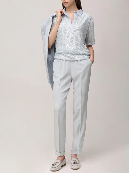 Блуза с пайетками KITON