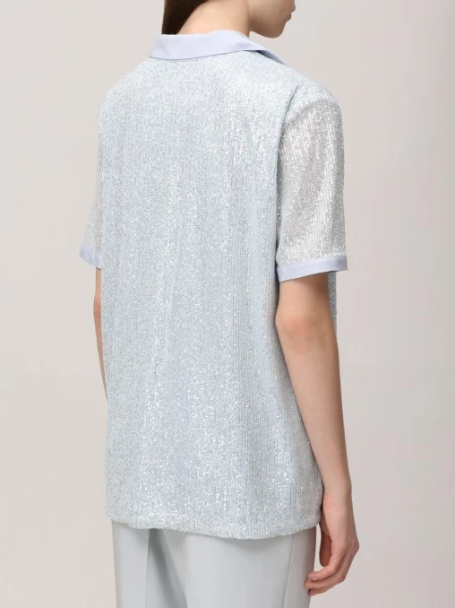 Блуза с пайетками KITON