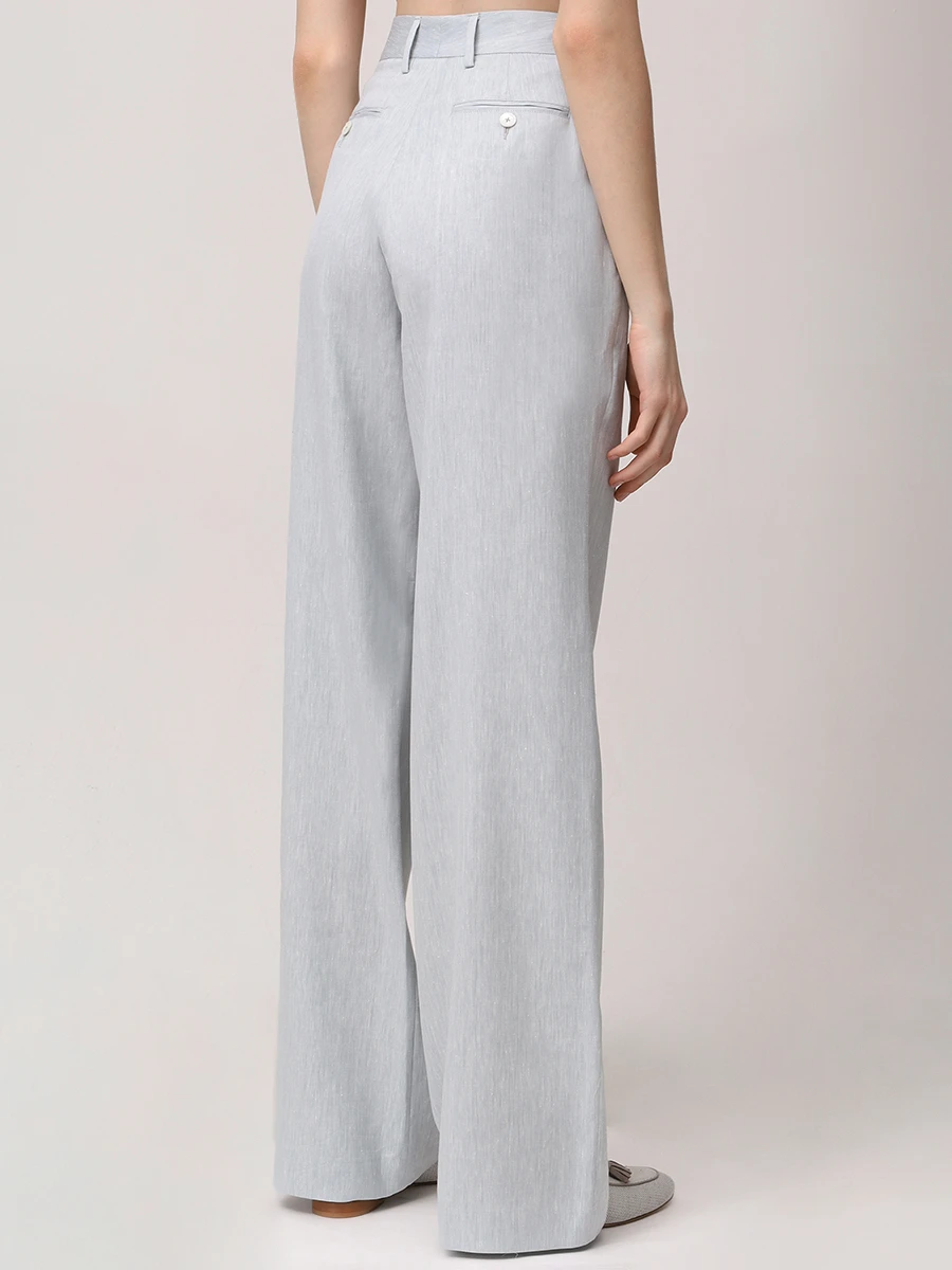 Брюки из шерсти и льна