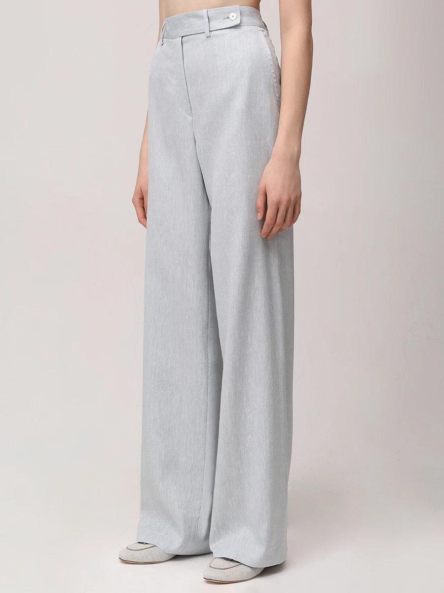 Брюки из шерсти и льна