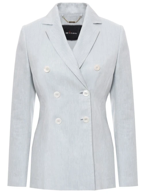 Пиджак из шерсти и льна KITON