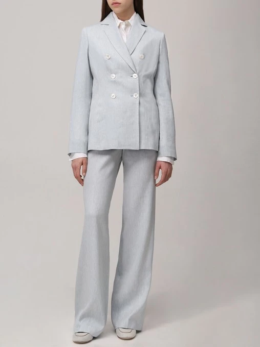 Пиджак из шерсти и льна KITON