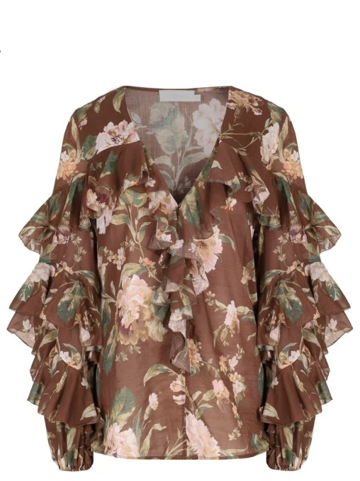 Блуза хлопковая ZIMMERMANN