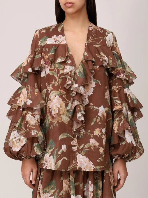 Блуза хлопковая ZIMMERMANN
