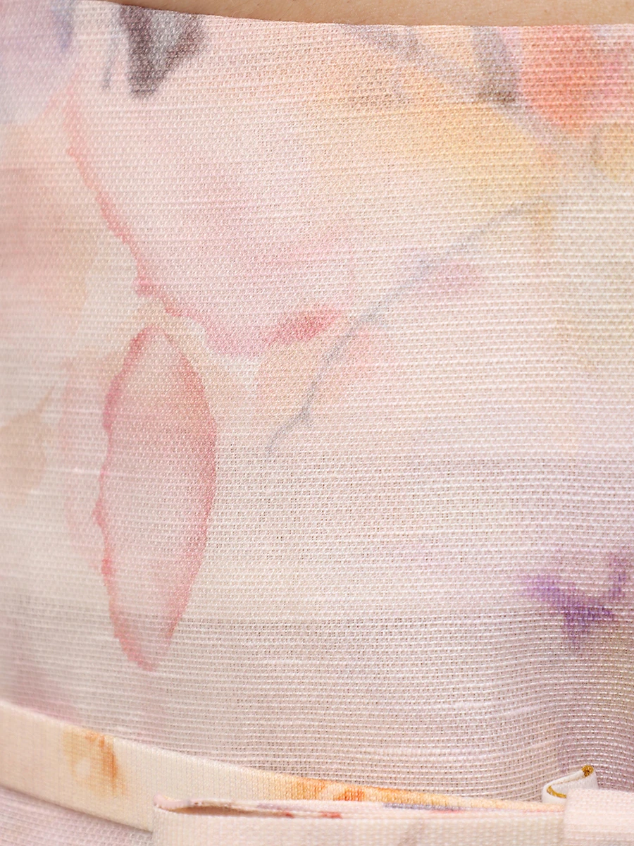 Платье из шелка и льна