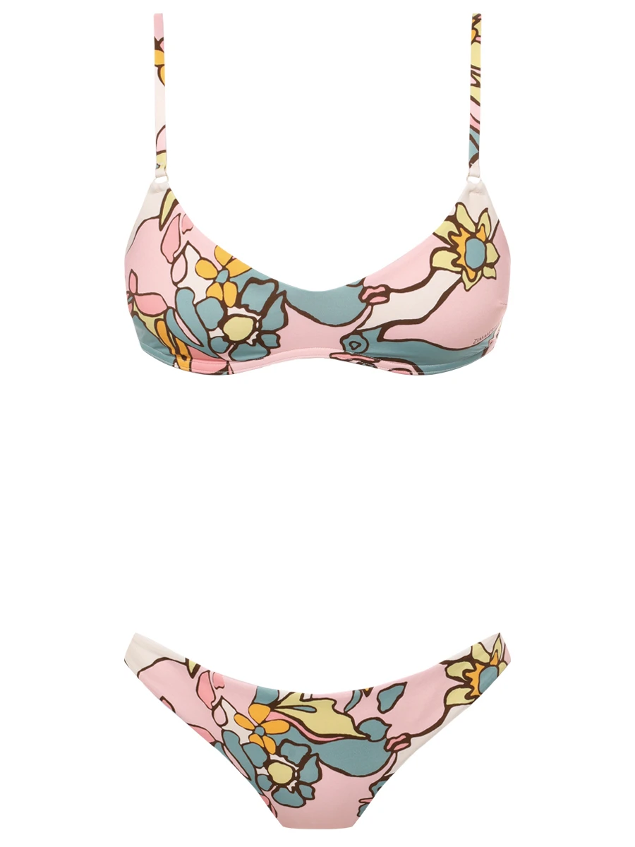 Купальник раздельный с принтом