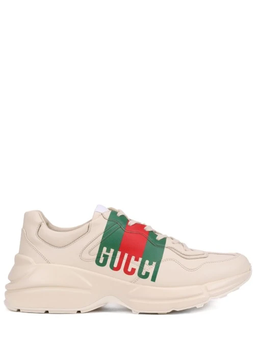 Кроссовки кожаные Rhyton GUCCI