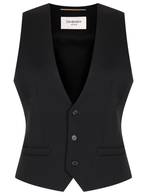 Жилет шерстяной SAINT LAURENT