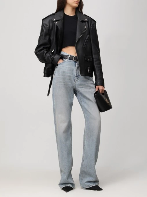 Куртка кожаная SAINT LAURENT