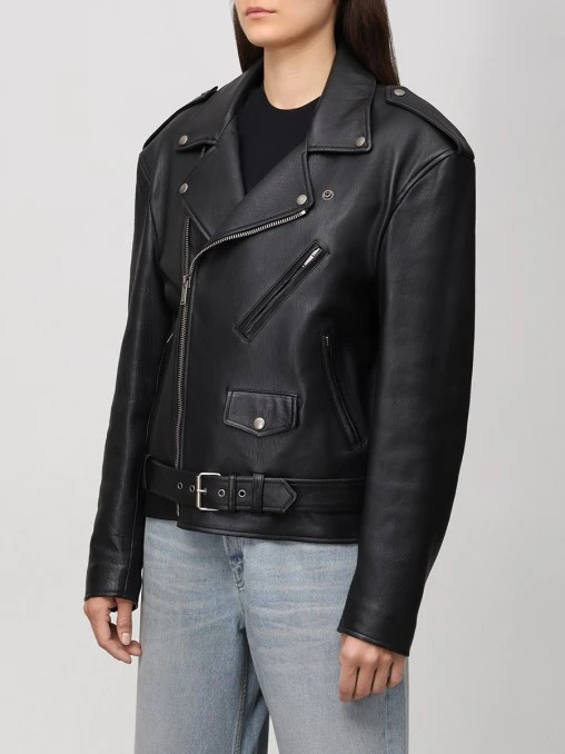 Куртка кожаная SAINT LAURENT