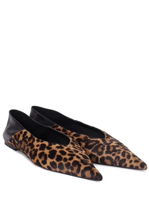 Балетки кожаные SAINT LAURENT