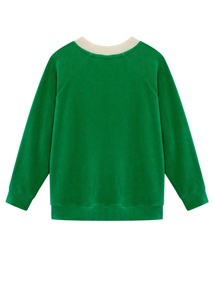 Толстовка вельветовая "Майская Зелень"