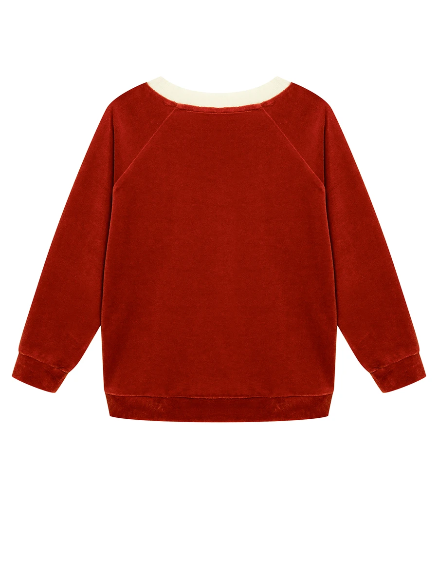 Толстовка бархатная "Терракотовый Закат"