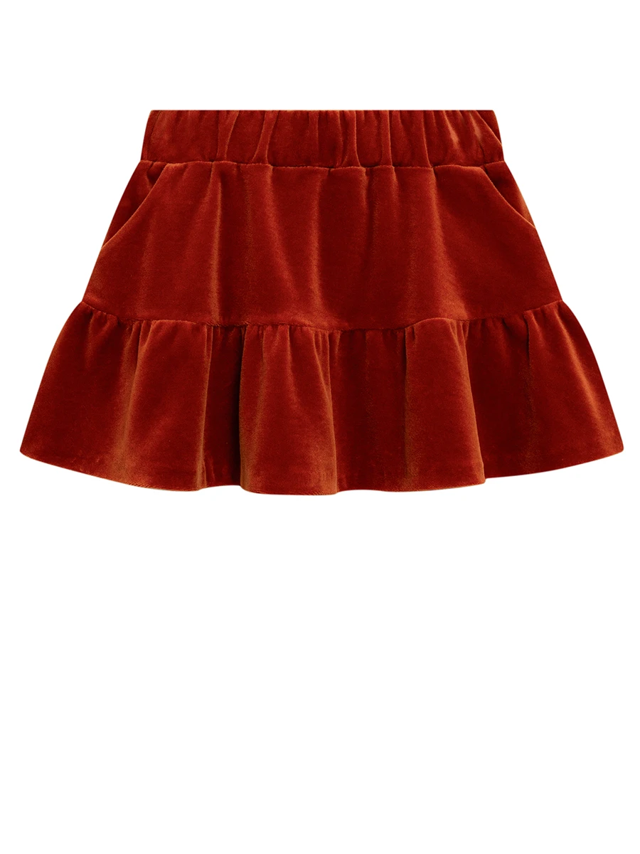 Юбка бархатная "Терракотовый Закат"