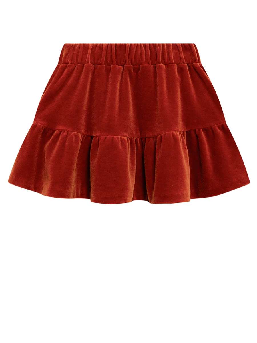 Юбка бархатная "Терракотовый Закат"
