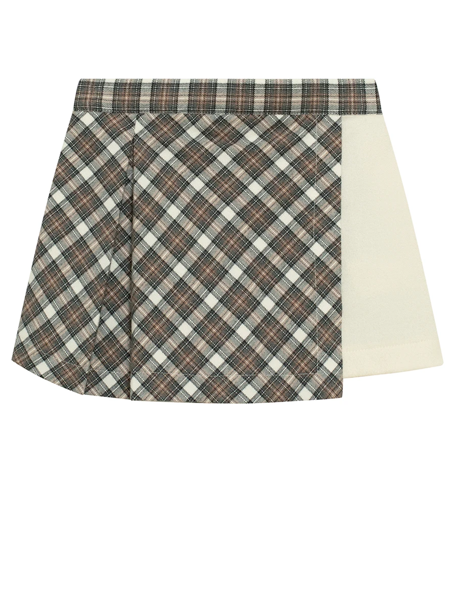 Юбка-шорты "Кремовая Клетка"