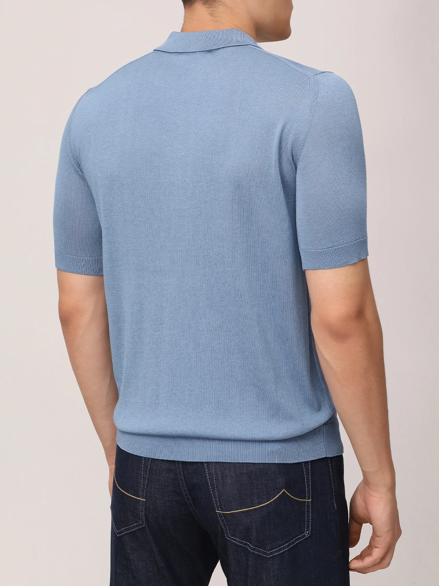 Поло из шелка и хлопка