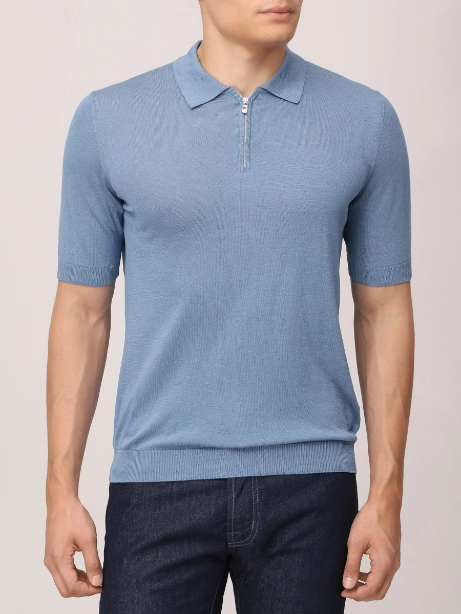 Поло из шелка и хлопка