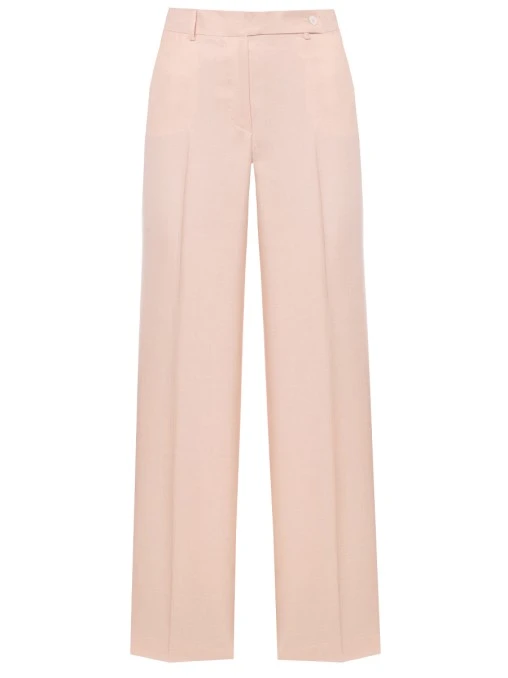 Брюки из шерсти и льна KITON