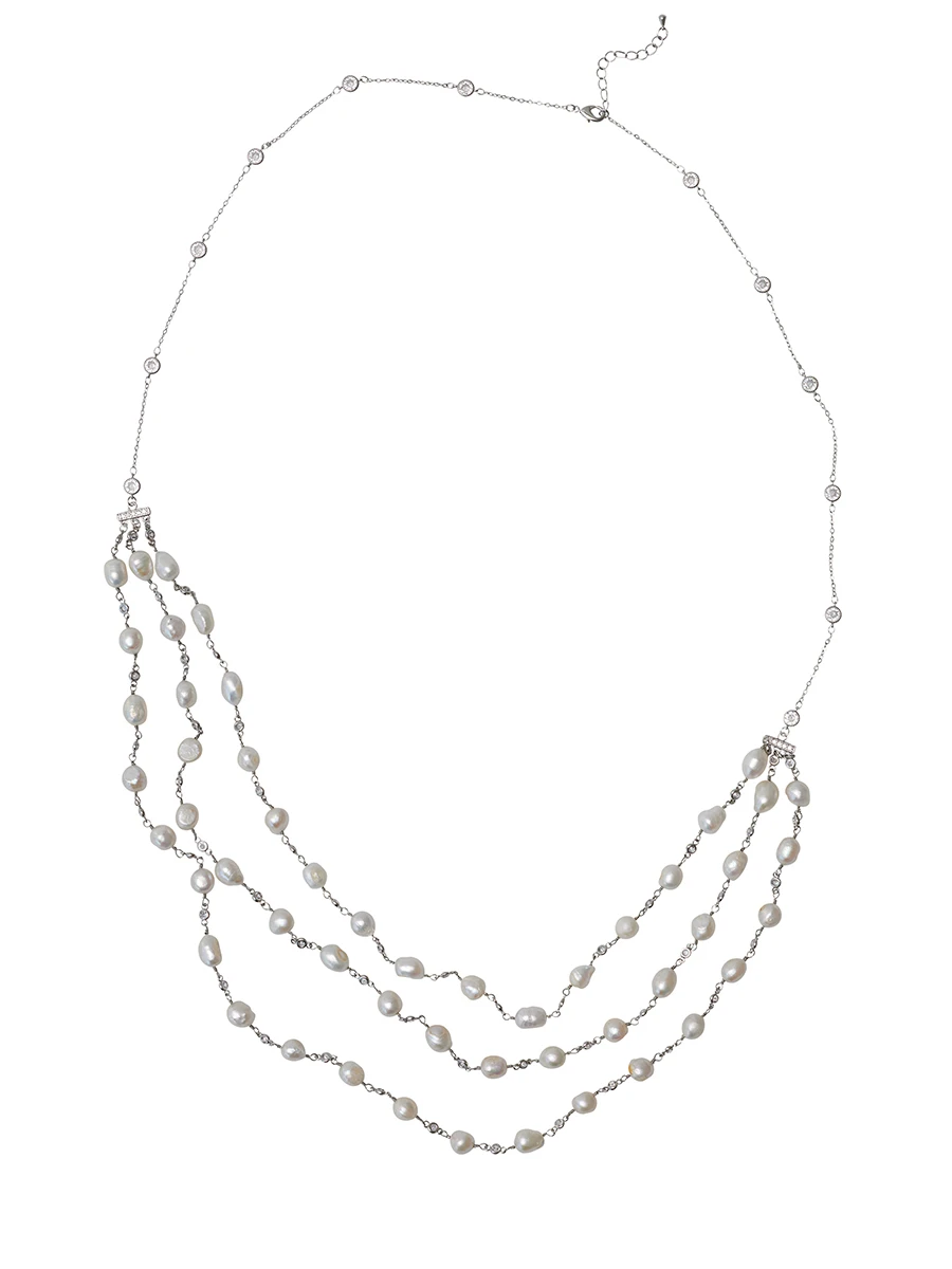 Сотуар с жемчугом и фианитами Potuna