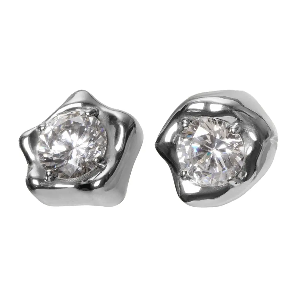Серьги-пусеты с фианитами Lumine silver