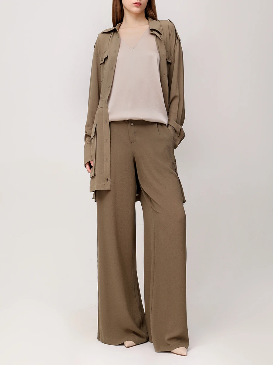 Брюки-карго шелковые