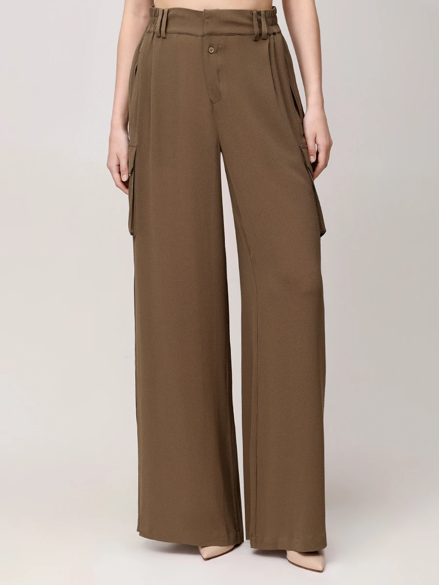 Брюки-карго шелковые