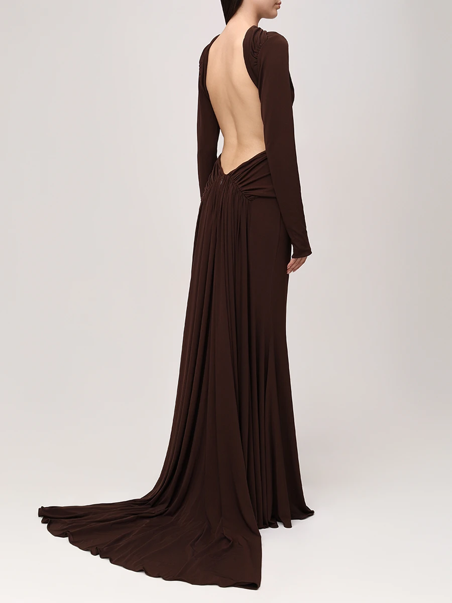 Платье однотонное