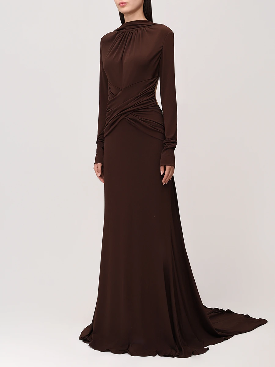 Платье однотонное