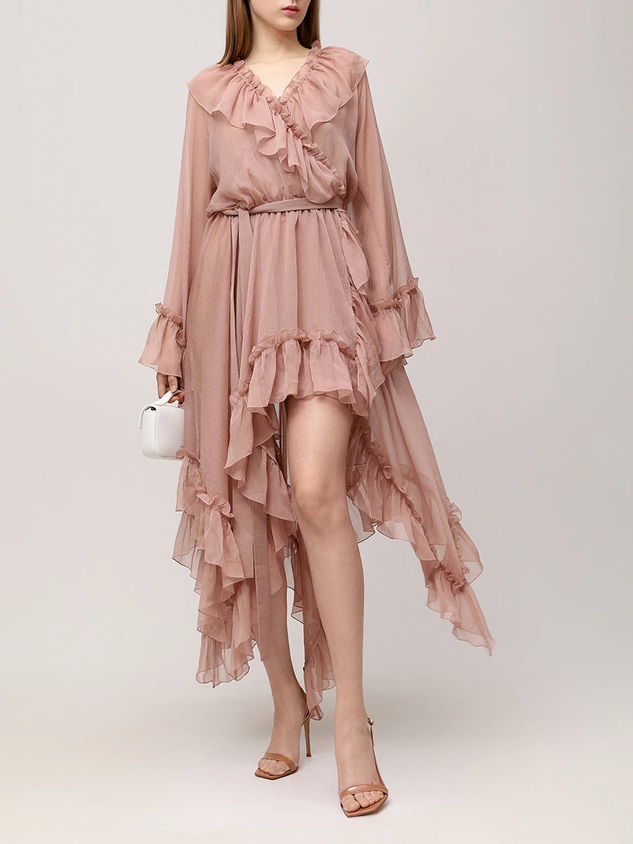 Платье с оборками