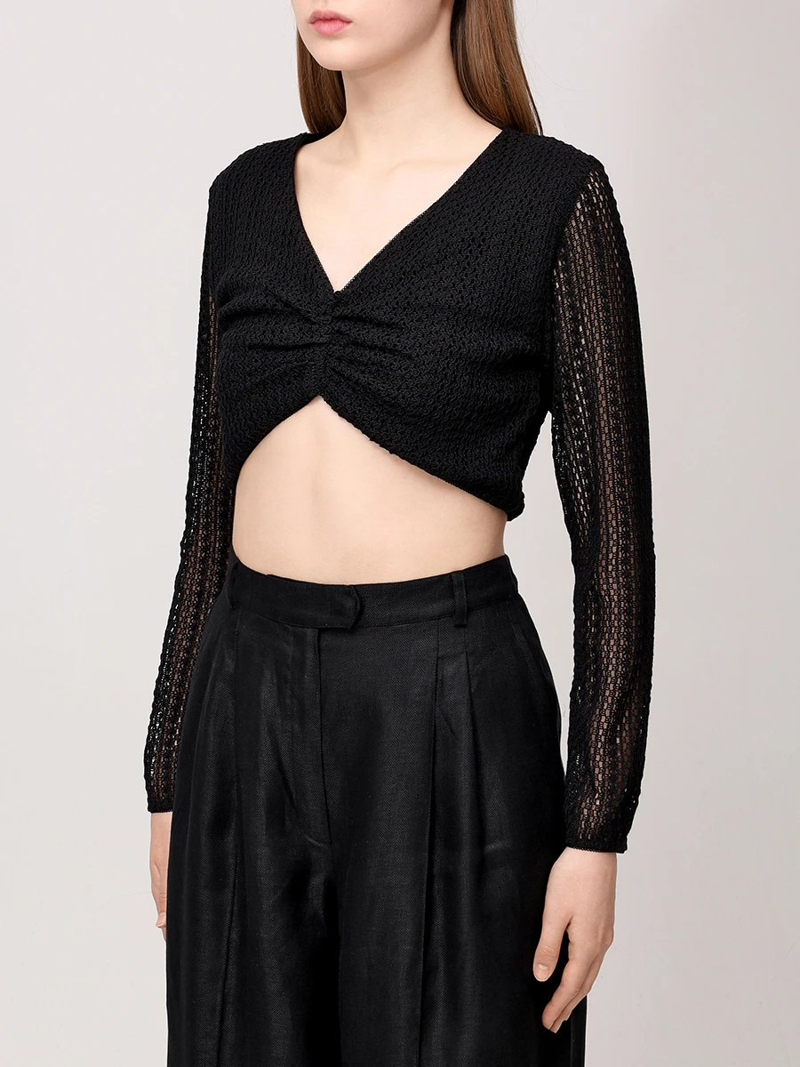 Топ из вязаного хлопка