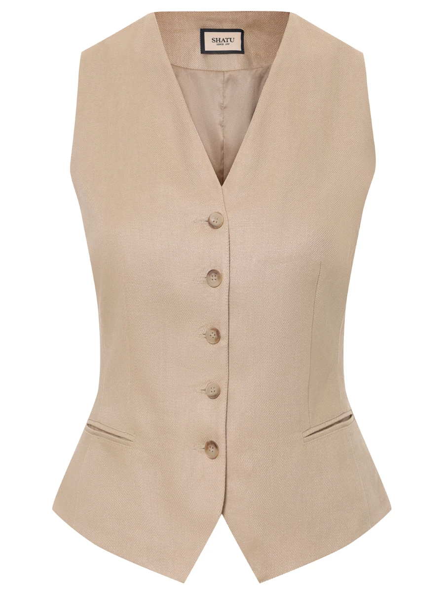 Жилет льняной