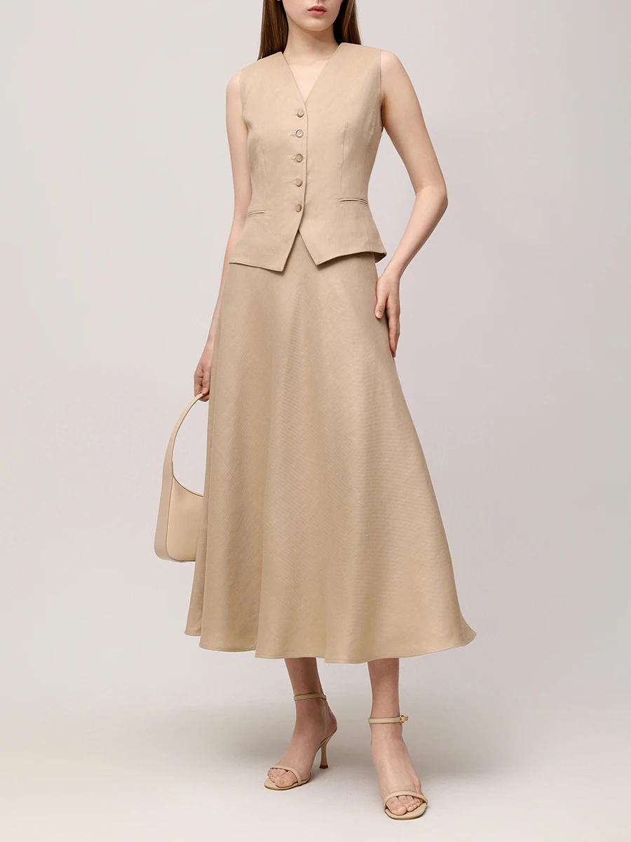 Жилет льняной