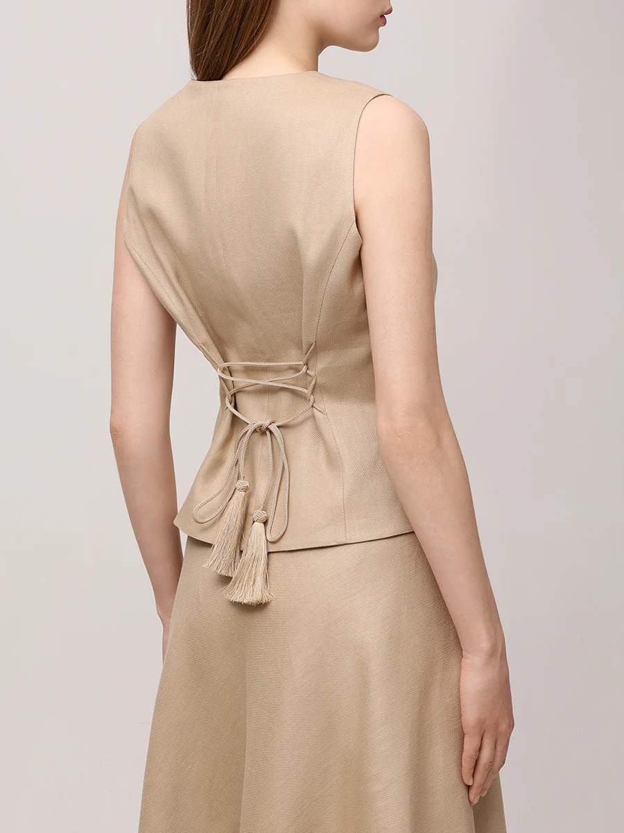 Жилет льняной