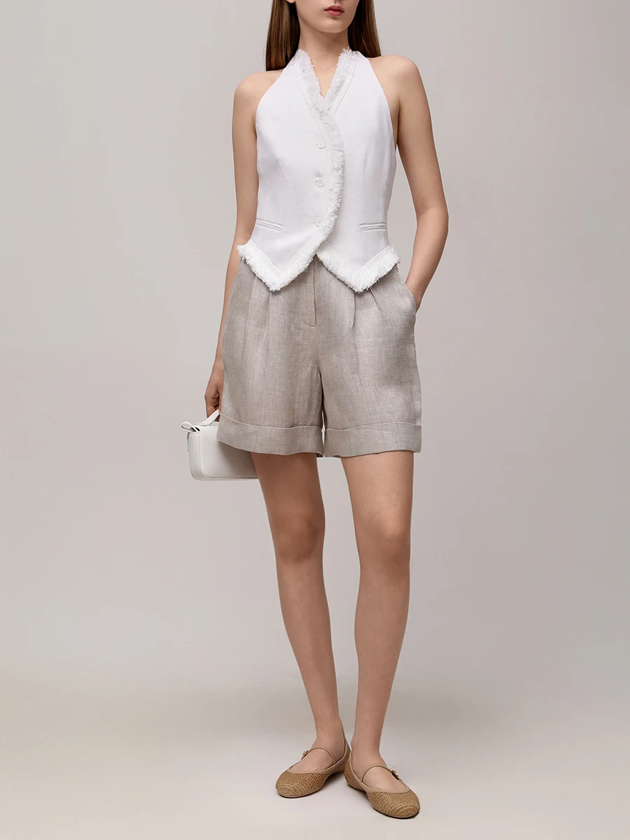 Жилет льняной